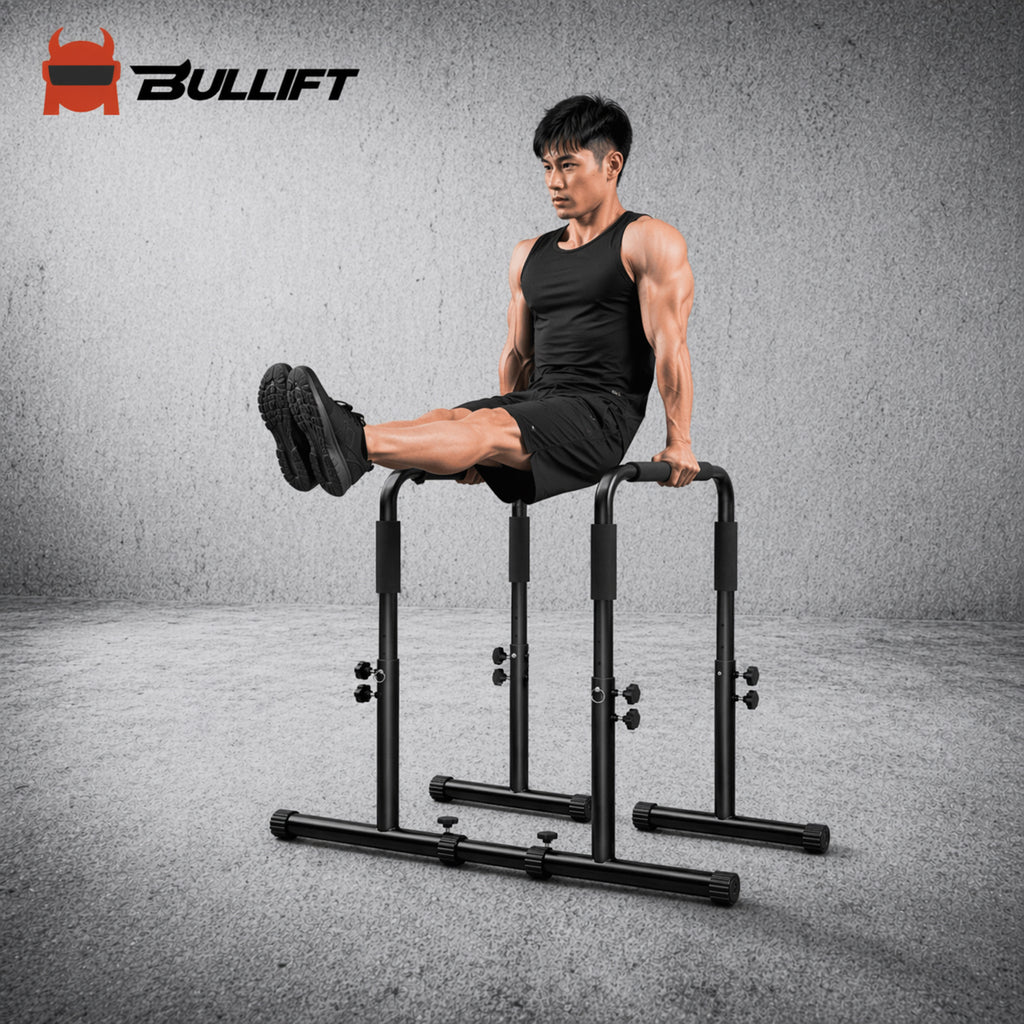 ディップススタンド 高さ調節可能 ディップスバー 2個 ブラック 筋トレ器具 耐荷重120kg 腹筋 胸筋 腕 背中 筋肉強化 筋力 自宅 全身トレーニング